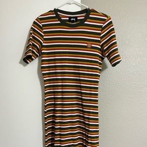 Study ribbed tshirt dress